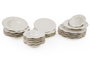 Hermia MLN24Y2694R520 Vajilla de Porcelana 24 Piezas Crema y Dorado Apta para Microondas